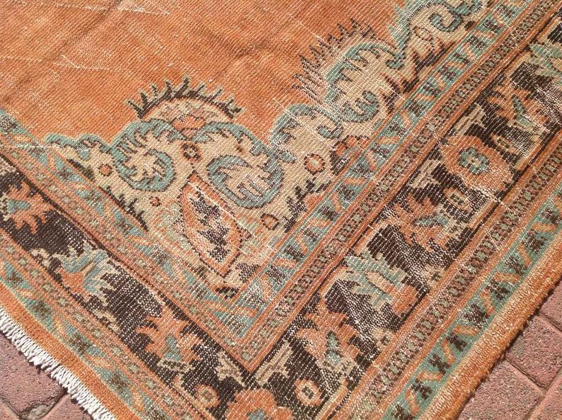 Vintage Hand Knotted Turkish Rug 266cm x 203cm