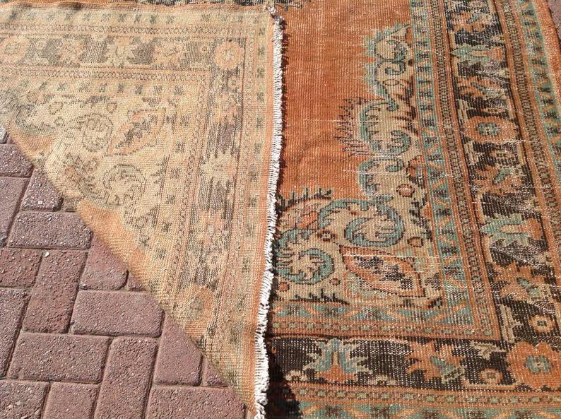 Vintage Hand Knotted Turkish Rug 266cm x 203cm