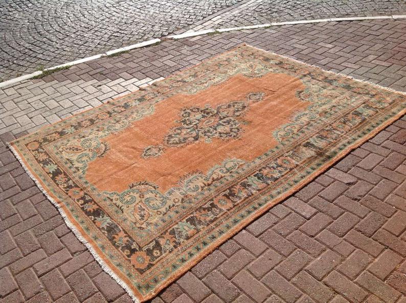 Vintage Hand Knotted Turkish Rug 266cm x 203cm