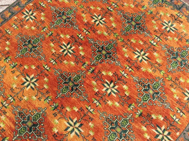 Vintage Hand Knotted Turkish Rug 305cm x 135cm