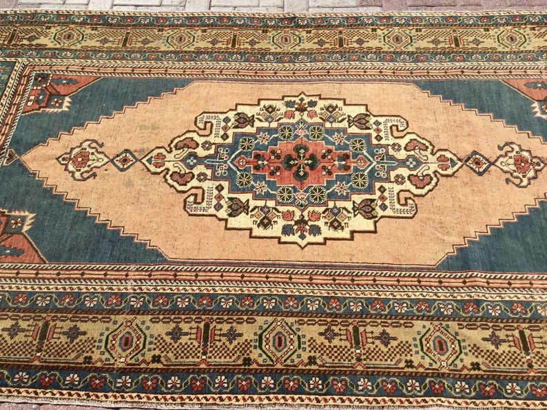 Vintage Hand Knotted Turkish Rug 312cm x 157cm