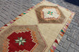 Vintage Hand-Knotted Turkish Runner Rug 116cm x 402cm