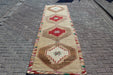 Vintage Hand-Knotted Turkish Runner Rug 116cm x 402cm