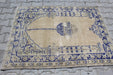 Vintage Hand-Knotted Turkish Wool Rug 110cm x 147cm