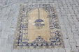 Vintage Hand-Knotted Turkish Wool Rug 110cm x 147cm