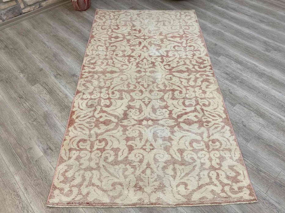 Vintage Hand Knotted Turkish Wool Rug 204cm x 111cm
