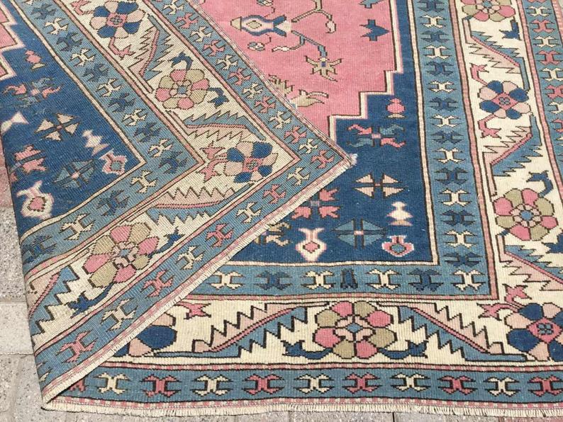 Vintage Hand Knotted Turkish Wool Rug 260cm x 200cm