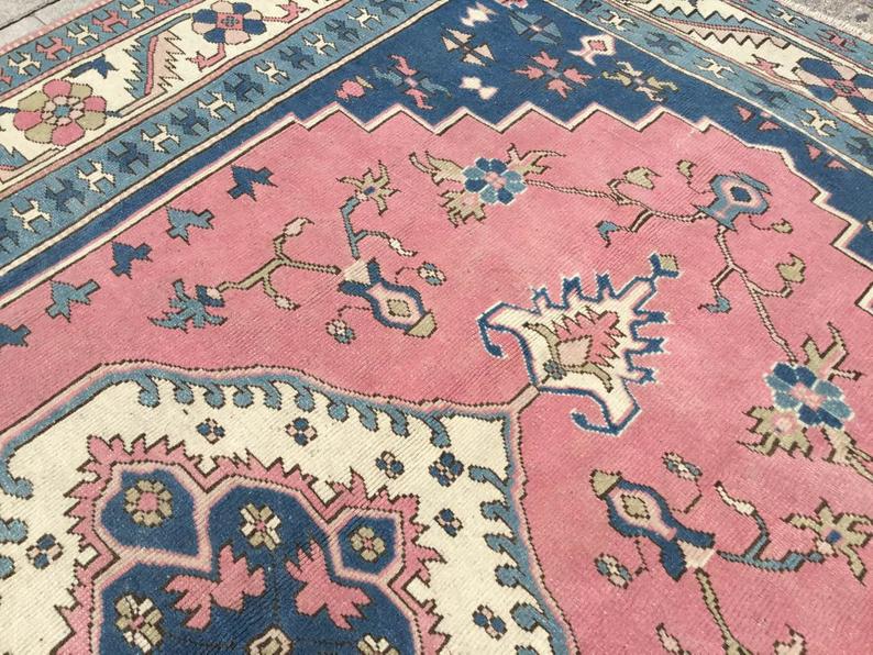 Vintage Hand Knotted Turkish Wool Rug 260cm x 200cm