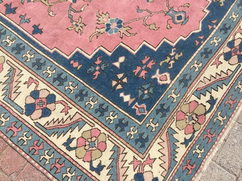 Vintage Hand Knotted Turkish Wool Rug 260cm x 200cm