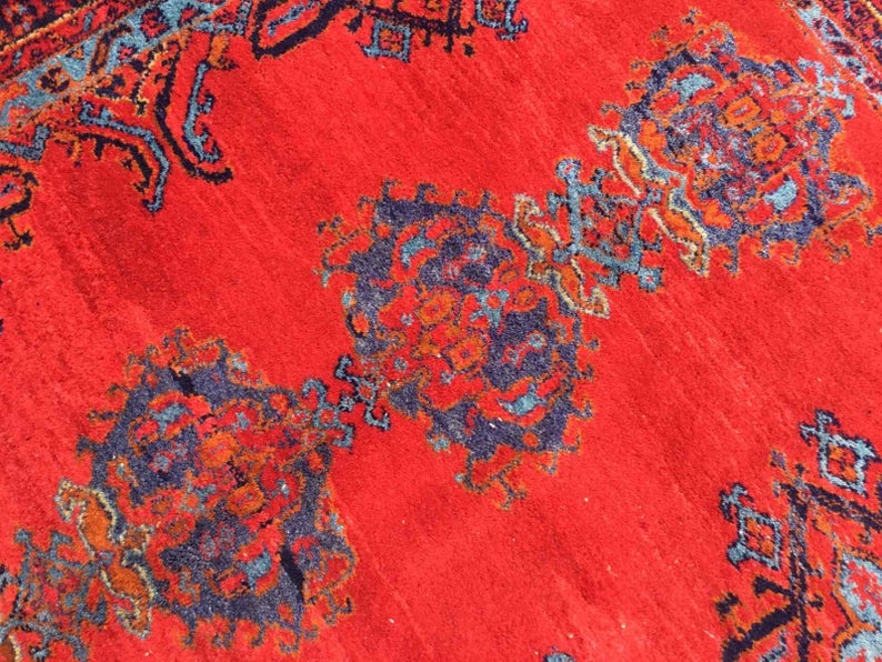 Vintage Hand Knotted Turkish Wool Rug 278cm x 163cm