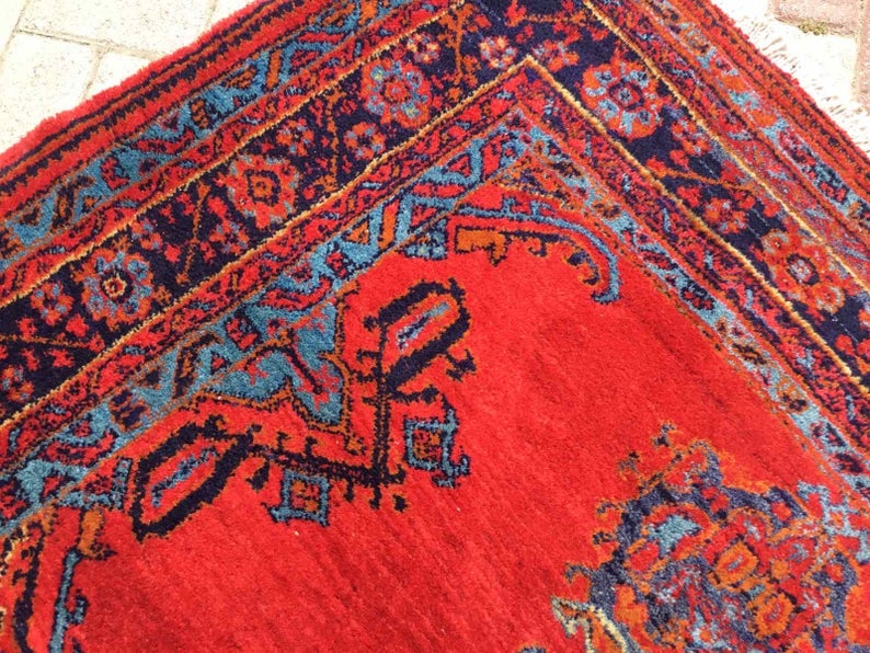 Vintage Hand Knotted Turkish Wool Rug 278cm x 163cm