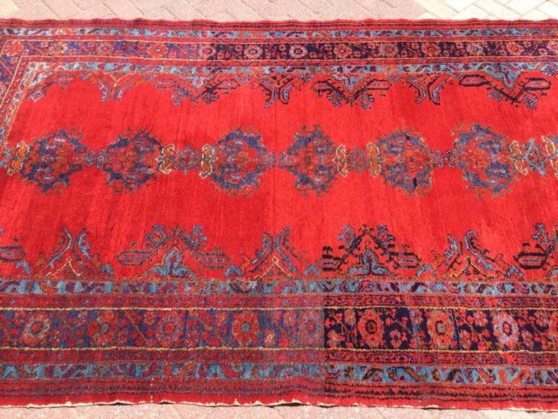 Vintage Hand Knotted Turkish Wool Rug 278cm x 163cm