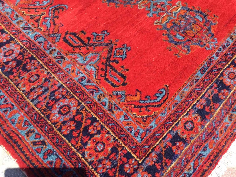 Vintage Hand Knotted Turkish Wool Rug 278cm x 163cm