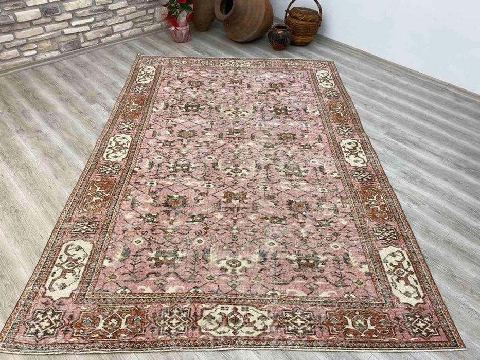 Vintage Hand Knotted Turkish Wool Rug 298cm x 205cm