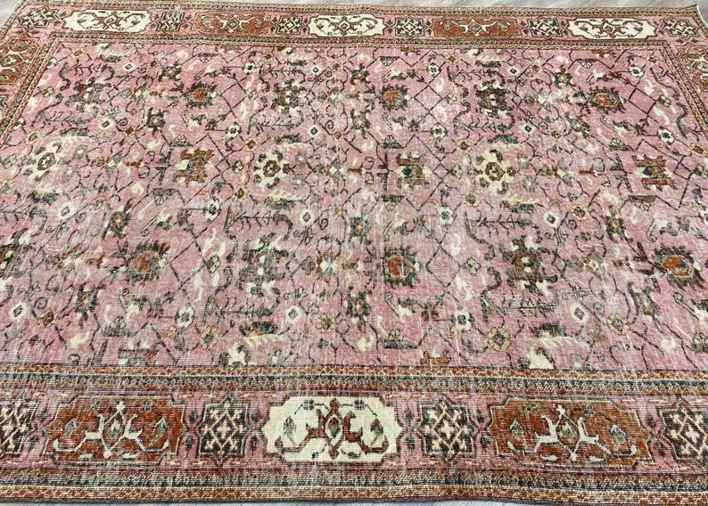 Vintage Hand Knotted Turkish Wool Rug 298cm x 205cm