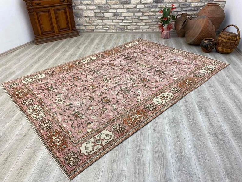 Vintage Hand Knotted Turkish Wool Rug 298cm x 205cm