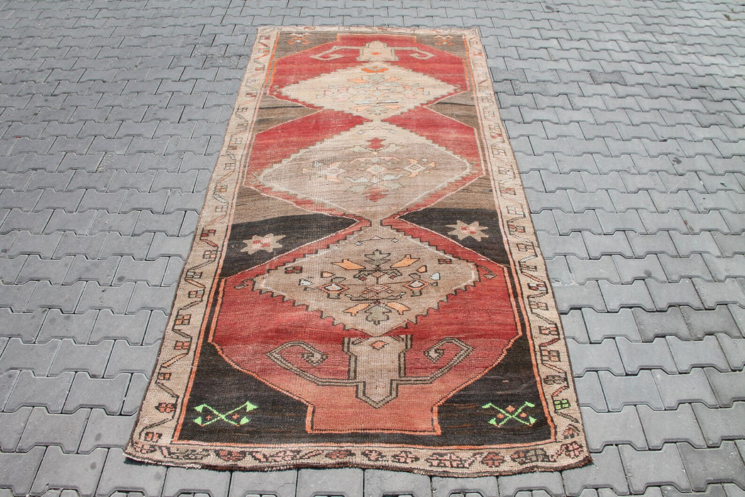 Vintage Hand Knotted Turkish Wool Rug 299cm x 143cm
