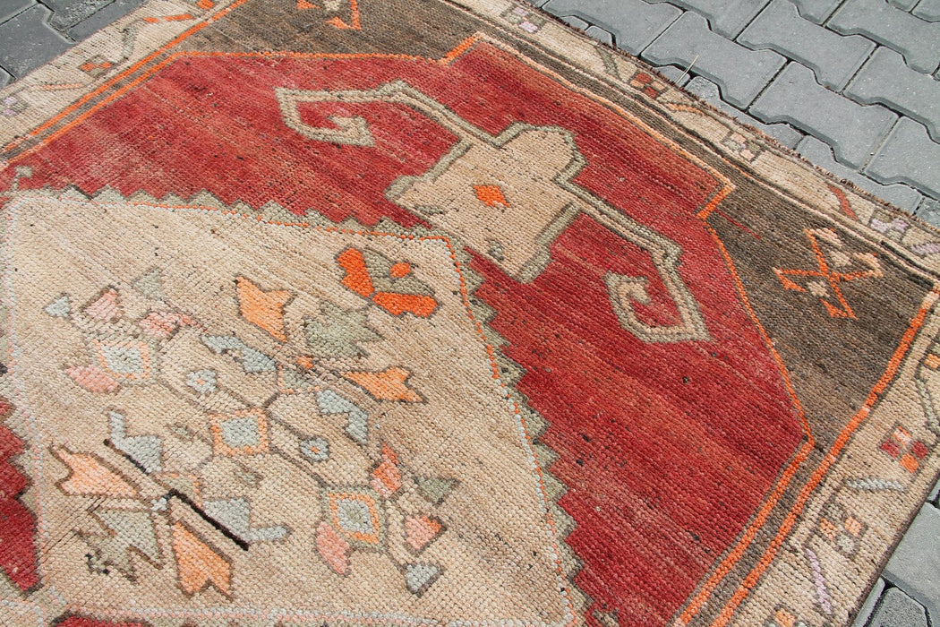 Vintage Hand Knotted Turkish Wool Rug 299cm x 143cm