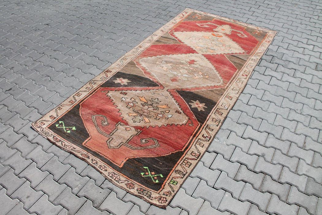 Vintage Hand Knotted Turkish Wool Rug 299cm x 143cm