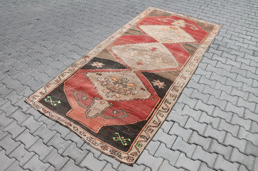 Vintage Hand Knotted Turkish Wool Rug 299cm x 143cm