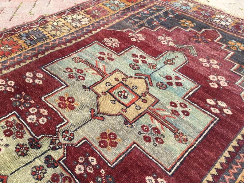 Vintage Hand Knotted Turkish Wool Rug 301cm x 168cm