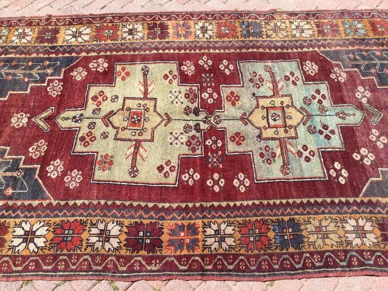 Vintage Hand Knotted Turkish Wool Rug 301cm x 168cm