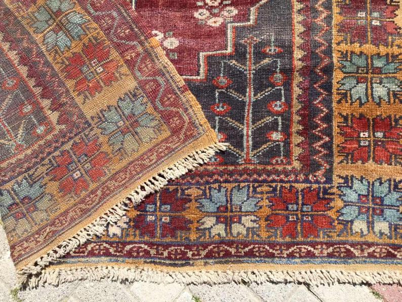 Vintage Hand Knotted Turkish Wool Rug 301cm x 168cm