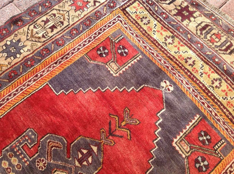 Vintage Hand Knotted Turkish Wool Rug 310cm x 142cm