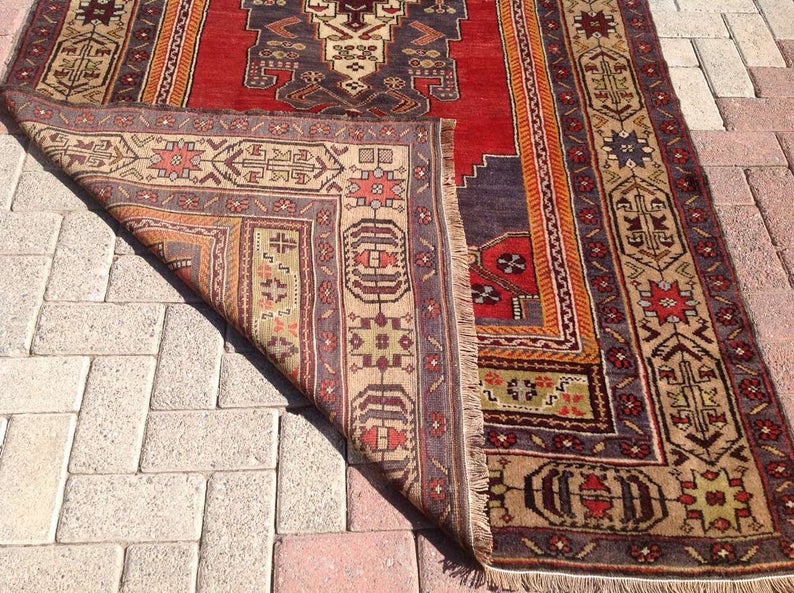Vintage Hand Knotted Turkish Wool Rug 310cm x 142cm