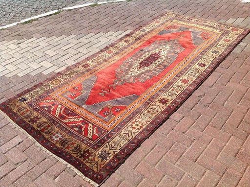 Vintage Hand Knotted Turkish Wool Rug 310cm x 142cm