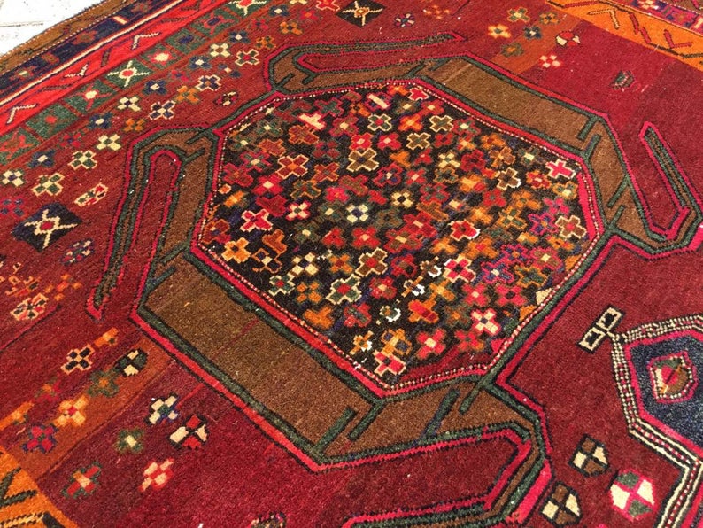 Vintage Hand Knotted Turkish Wool Rug 316cm x 142cm