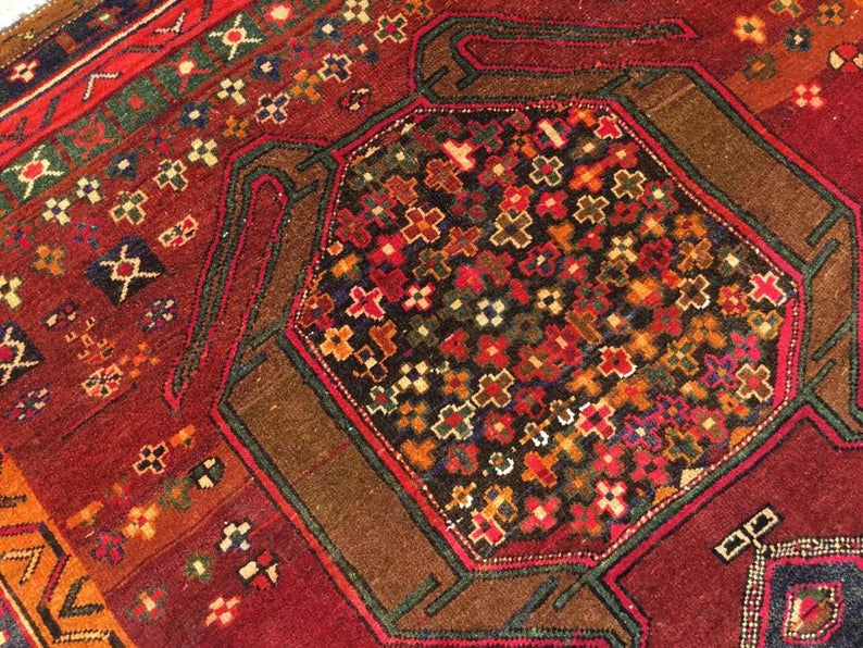 Vintage Hand Knotted Turkish Wool Rug 316cm x 142cm