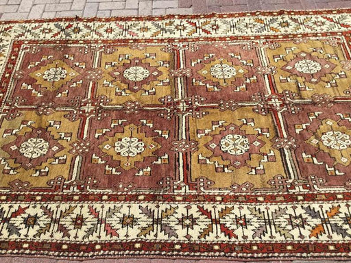 Vintage Hand Knotted Turkish Wool Rug 317x169 cm