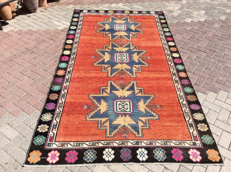 Vintage Hand Knotted Turkish Wool Rug 324cm x 176cm