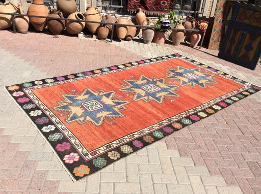 Vintage Hand Knotted Turkish Wool Rug 324cm x 176cm