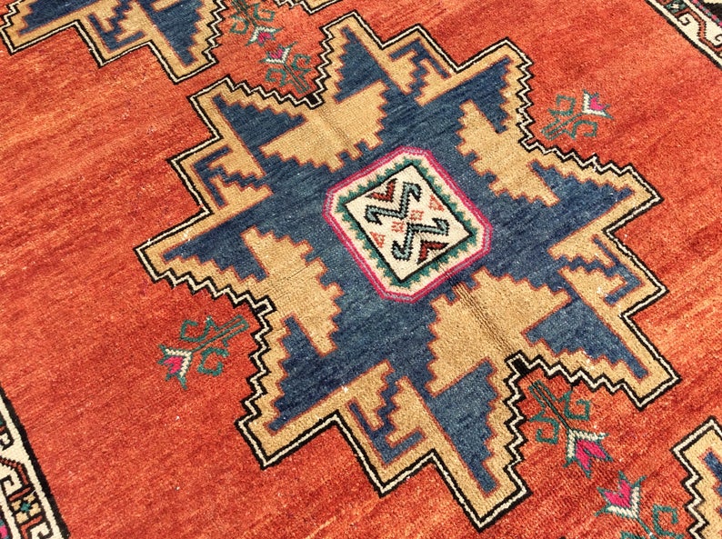 Vintage Hand Knotted Turkish Wool Rug 324cm x 176cm