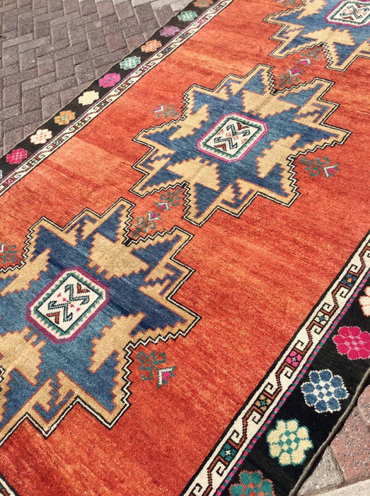Vintage Hand Knotted Turkish Wool Rug 324cm x 176cm