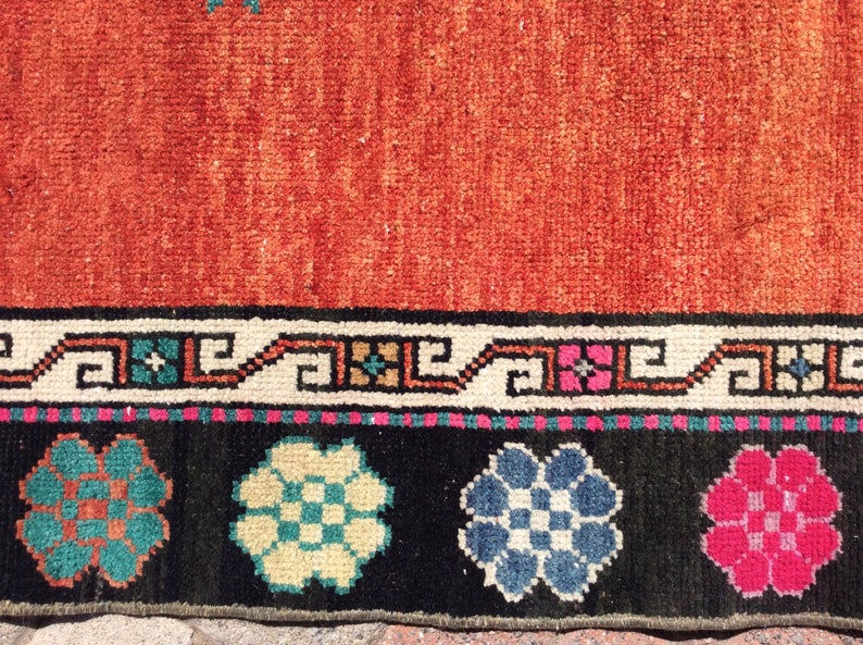 Vintage Hand Knotted Turkish Wool Rug 324cm x 176cm