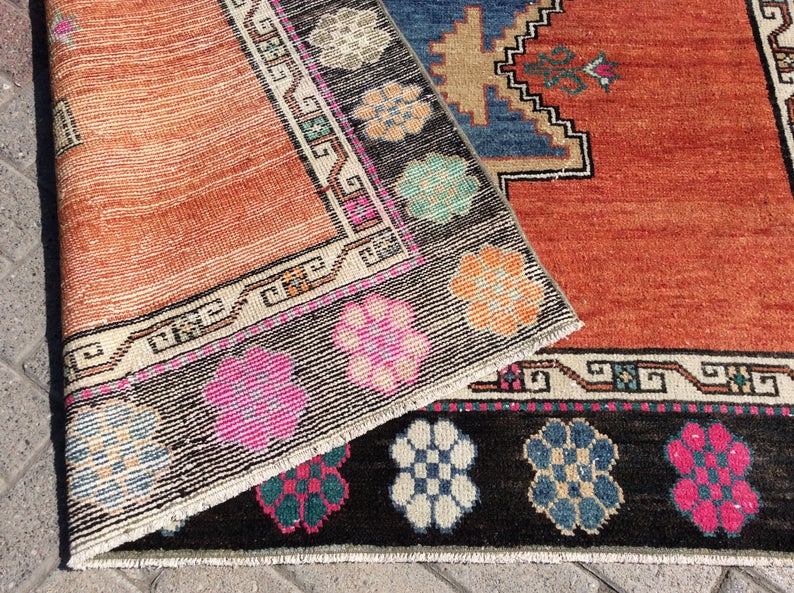 Vintage Hand Knotted Turkish Wool Rug 324cm x 176cm