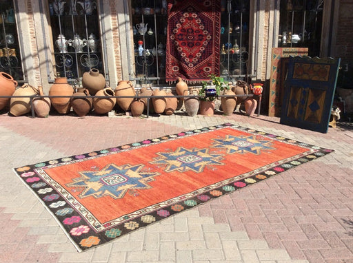 Vintage Hand Knotted Turkish Wool Rug 324cm x 176cm