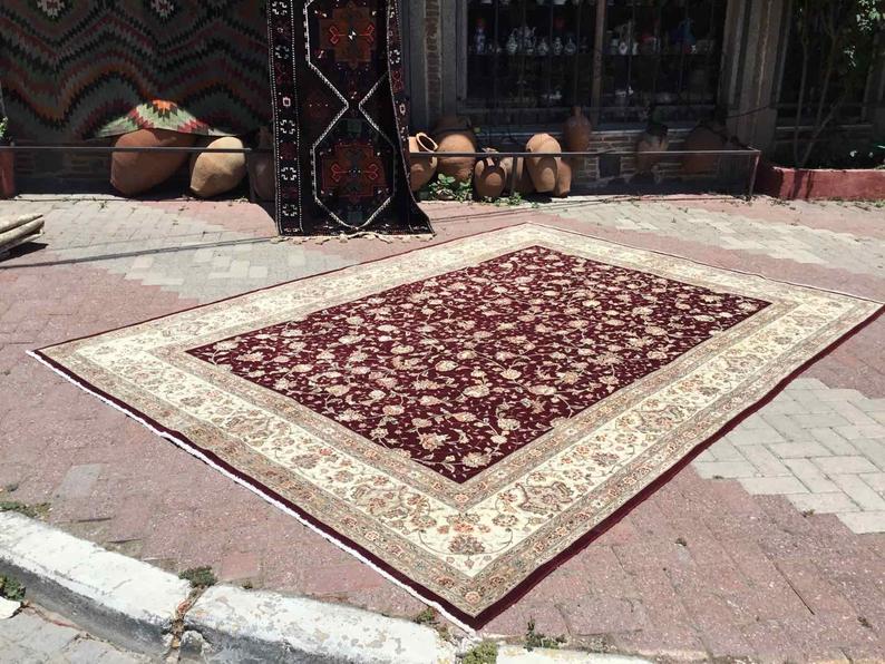 Vintage Hand Knotted Turkish Wool Rug 329cm x 233cm