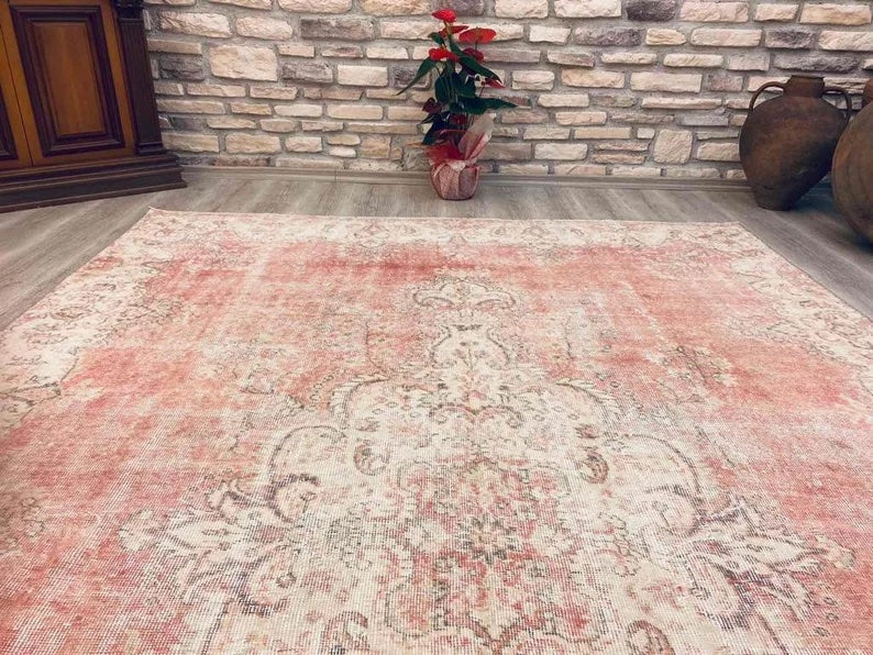 Vintage Hand Knotted Turkish Wool Rug 333cm x 223cm