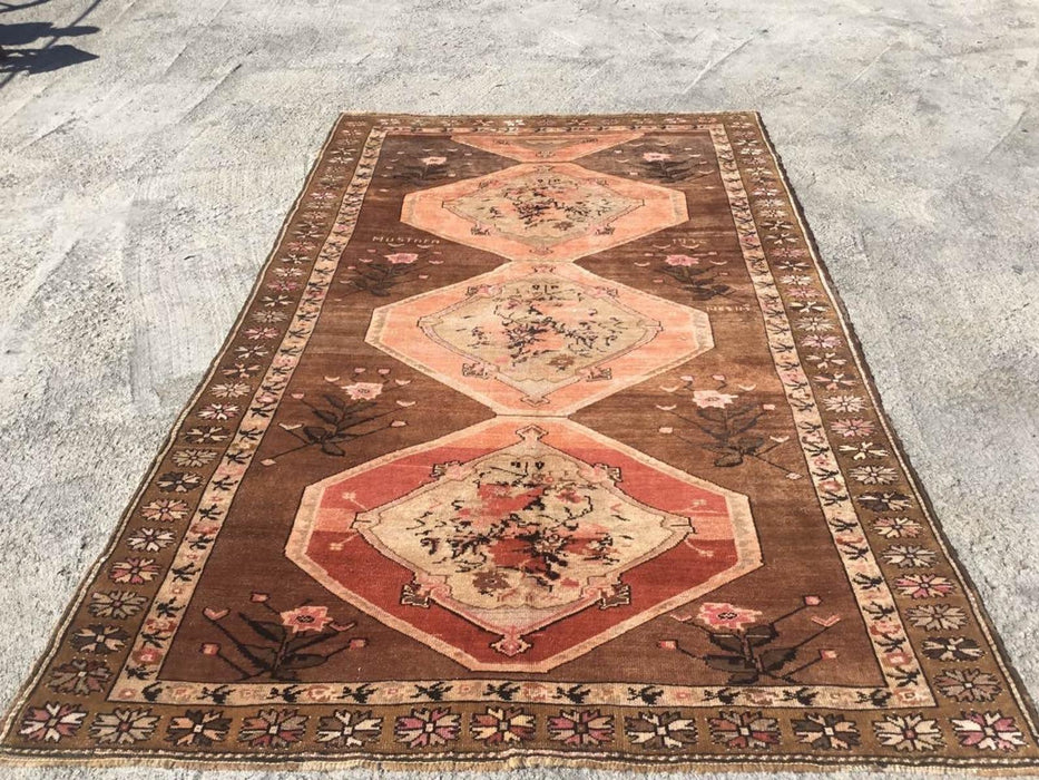 Vintage Hand Knotted Turkish Wool Rug 361 x 212 cm