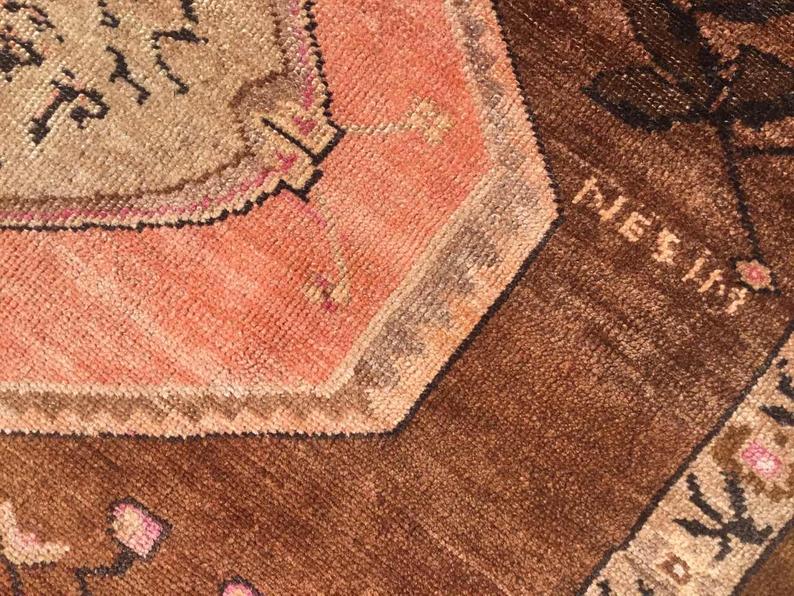 Vintage Hand Knotted Turkish Wool Rug 361 x 212 cm
