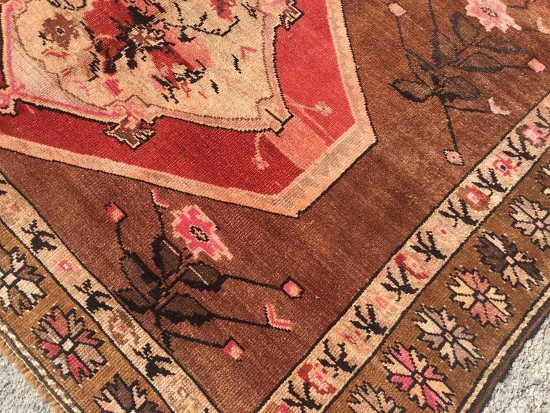 Vintage Hand Knotted Turkish Wool Rug 361 x 212 cm