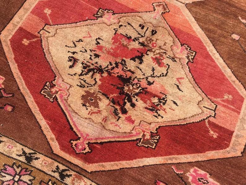 Vintage Hand Knotted Turkish Wool Rug 361 x 212 cm