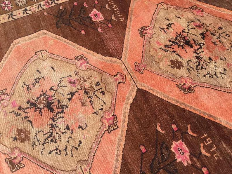 Vintage Hand Knotted Turkish Wool Rug 361 x 212 cm