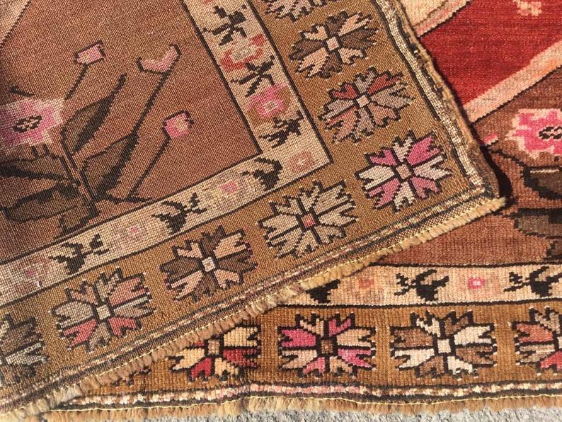 Vintage Hand Knotted Turkish Wool Rug 361 x 212 cm