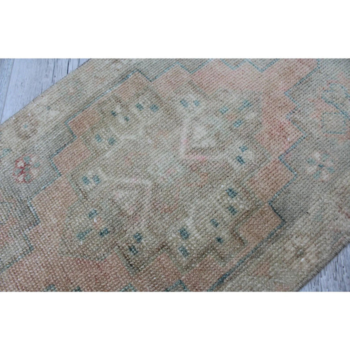 Vintage Hand-Knotted Turkish Wool Rug 41cm x 68cm