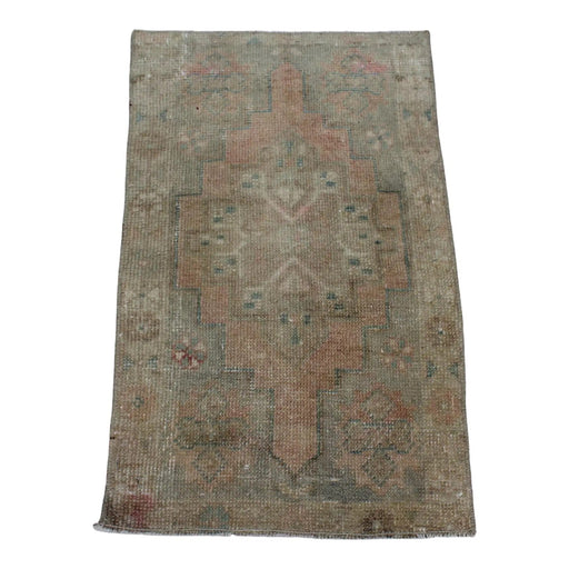 Vintage Hand-Knotted Turkish Wool Rug 41cm x 68cm